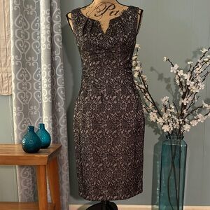 Adrianna Papell Lace Overlay Sheath Party/Formal Dress